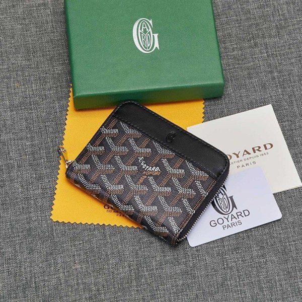 日本未入荷 ゴヤール ラウンドジップ コインケース MINI 財布 偽物 ブラック タン Got84026 - 画像 (6)