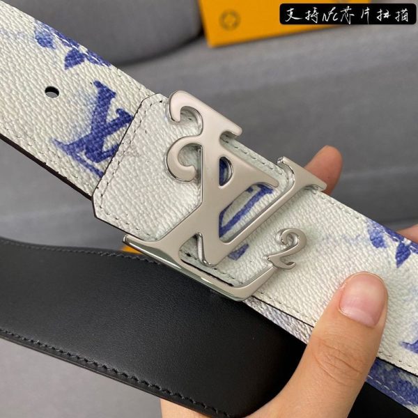 NIGO x ルイヴィトン「LV2」限定コラボ♪サンチュール・LVシェイプ 偽物 40MM リバーシブルベルト vuw04357 - 画像 (3)