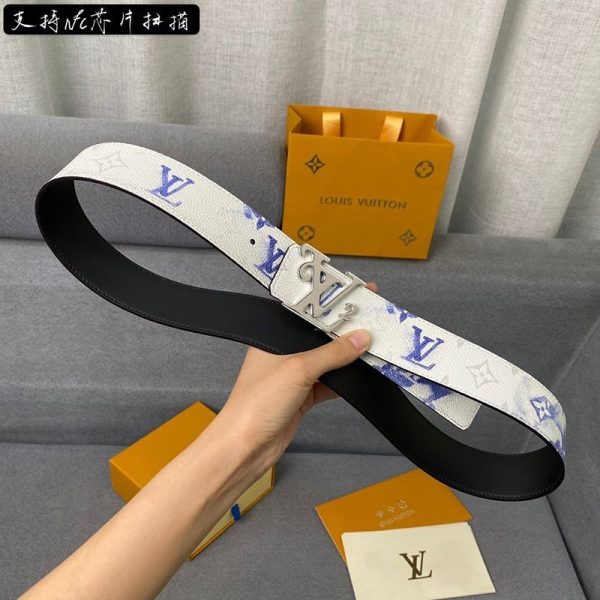 NIGO x ルイヴィトン「LV2」限定コラボ♪サンチュール・LVシェイプ 偽物 40MM リバーシブルベルト vuw04357 - 画像 (4)