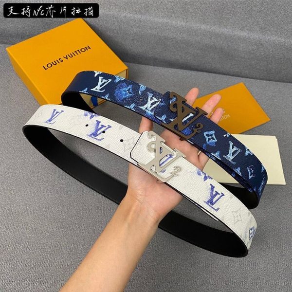 NIGO x ルイヴィトン「LV2」限定コラボ♪サンチュール・LVシェイプ 偽物 40MM リバーシブルベルト vuw04357 - 画像 (6)