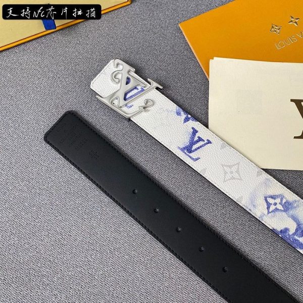 NIGO x ルイヴィトン「LV2」限定コラボ♪サンチュール・LVシェイプ 偽物 40MM リバーシブルベルト vuw04357 - 画像 (5)
