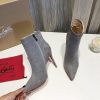 希少色 ルブタン Lock Booty 100mm アンクルブーツ ジップ スタッズ Ruq72930 - 画像 (7)