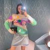 希少色☆ミュウミュウ コピー☆ オーバーサイズロゴモヘアセーター♪ myk82366 - 画像 (4)