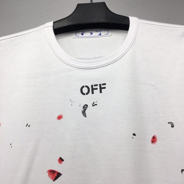 日本未入荷OFF WHITE Tシャツ 偽物 スプレー カラバッジョ スリムフィット off22653 - 画像 (3)