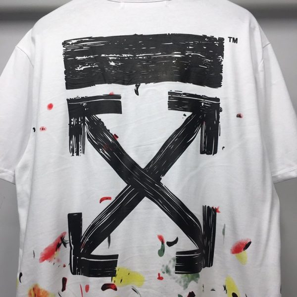日本未入荷OFF WHITE Tシャツ 偽物 スプレー カラバッジョ スリムフィット off22653 - 画像 (7)