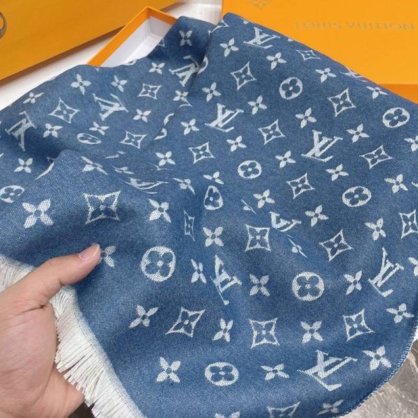 定番 ギフトに最適♪ルイヴィトン カシミヤ・シルクマフラー vub79481 - 画像 (3)