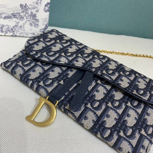 春もの新作 【ディオール】SADDLE ジャカードチェーンウォレット 偽物 dem54951 - 画像 (3)
