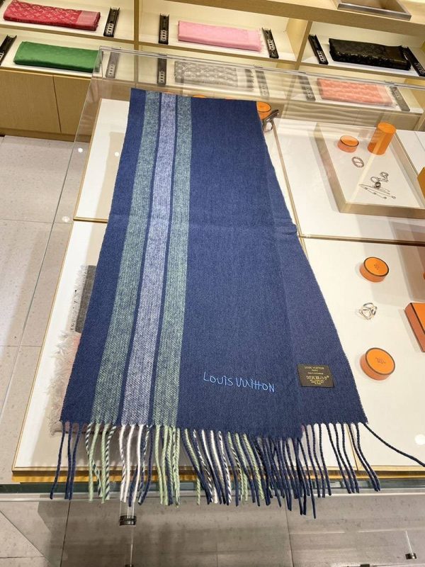 完売必至 暖かい♪ ルイヴィトン カシミヤ マフラ 偽物 vut10200 - 画像 (4)