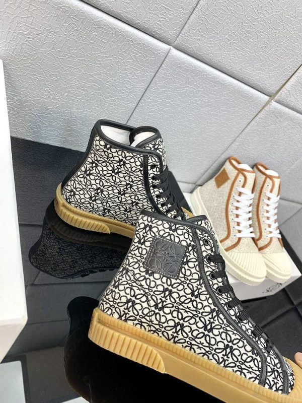 ★ロエベ 偽物★アナグラム ハイトップスニーカー キャンバス loo16437 - 画像 (3)