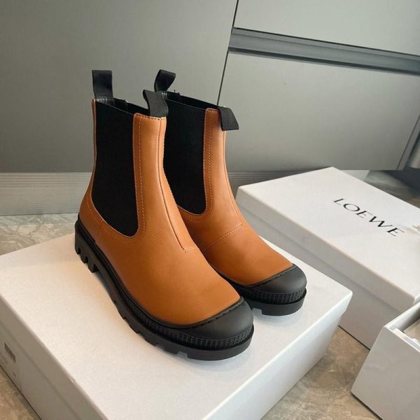 世界中で大人気♪ロエベ ブーツ 偽物 CHELSEA BOOT カーフ サイドゴアブーツ loh33544 - 画像 (3)