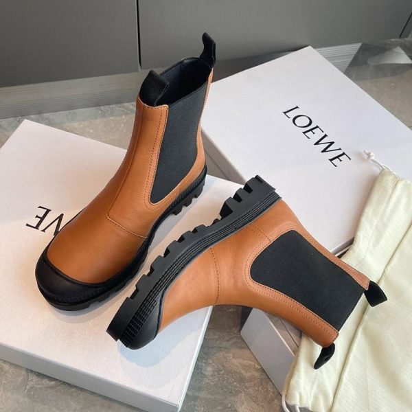 世界中で大人気♪ロエベ ブーツ 偽物 CHELSEA BOOT カーフ サイドゴアブーツ loh33544 - 画像 (5)