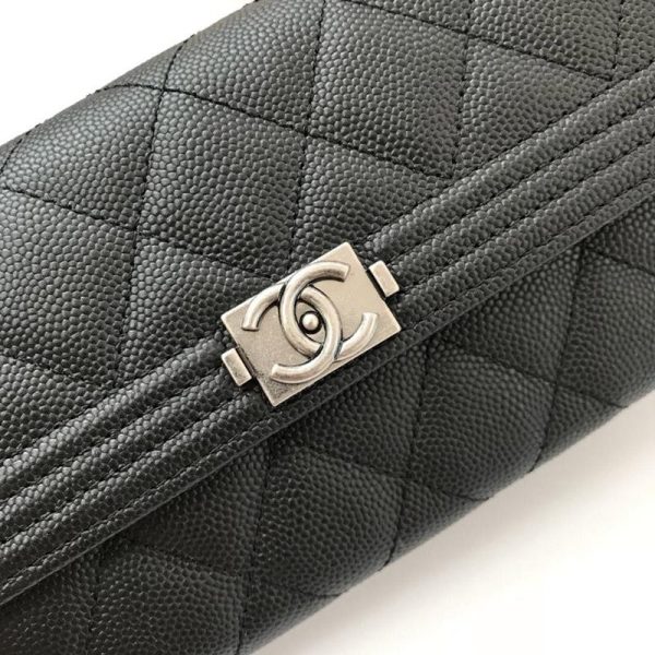 秋冬新作 シャネル 長財布 ボーイ シャネル 偽物 キャビアスキン shv51440 - 画像 (4)