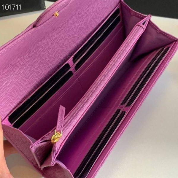 希少限定品 シャネル 二折りカブセ長財布 偽物キャビア shd84107 - 画像 (8)