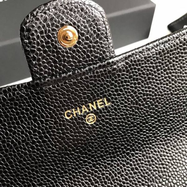シャネル スーパーコピー 二折りカブセ長財布 キャビア shi38782 - 画像 (6)