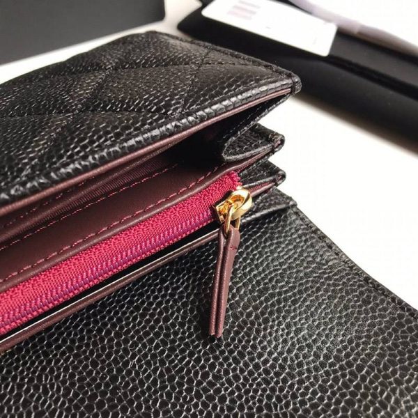 シャネル スーパーコピー 二折りカブセ長財布 キャビア shi38782 - 画像 (7)