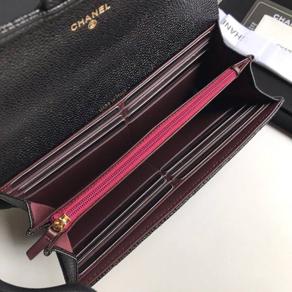 シャネル スーパーコピー 二折りカブセ長財布 キャビア shi38782 - 画像 (8)