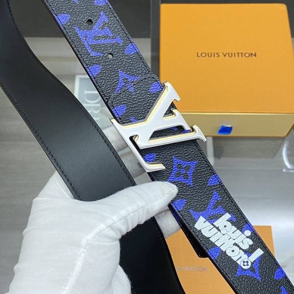21AW新作ルイヴィトン ベルト 偽物 サンチュール・LVピラミッド 40MM リバーシブル vux74238 - 画像 (4)
