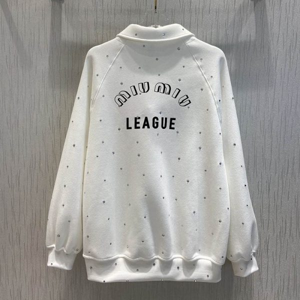 日本未入荷 ★ミュウミュウ トレーナー 偽物★ 刺繍入りコットンスウェット myo80276 - 画像 (5)