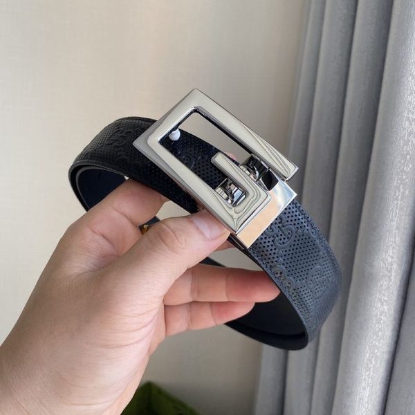 定番グッチ リバーシブル ベルト 偽物 スクエアG バックル 35mm guz11020 - 画像 (3)