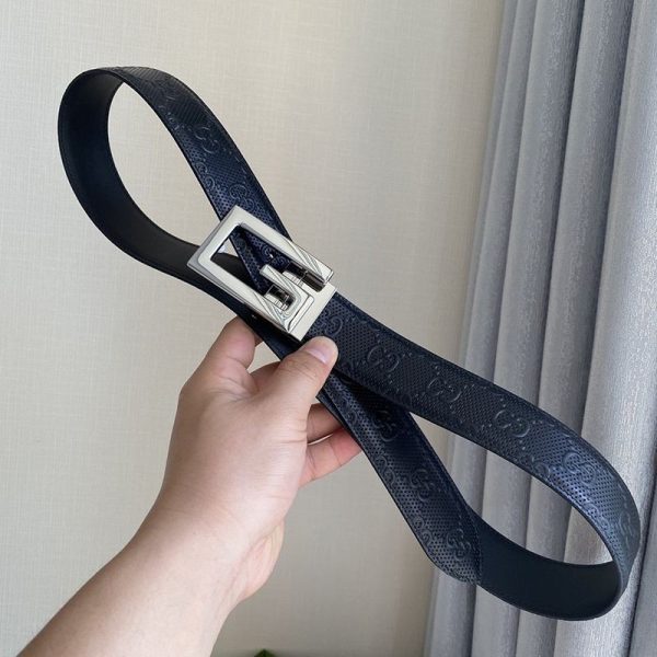 定番グッチ リバーシブル ベルト 偽物 スクエアG バックル 35mm guz11020 - 画像 (4)