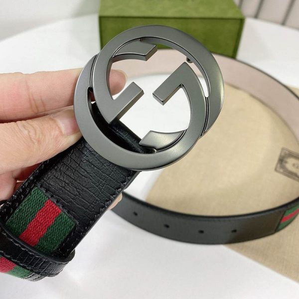 《大人気》【グッチ ベルト 偽物】 リバーシブル GGスプリーム キャンバス 38mm gul82116 - 画像 (5)