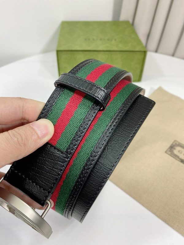 希少色【グッチ ベルト 偽物】 リバーシブル GGスプリーム キャンバス 38mm gum28434 - 画像 (6)