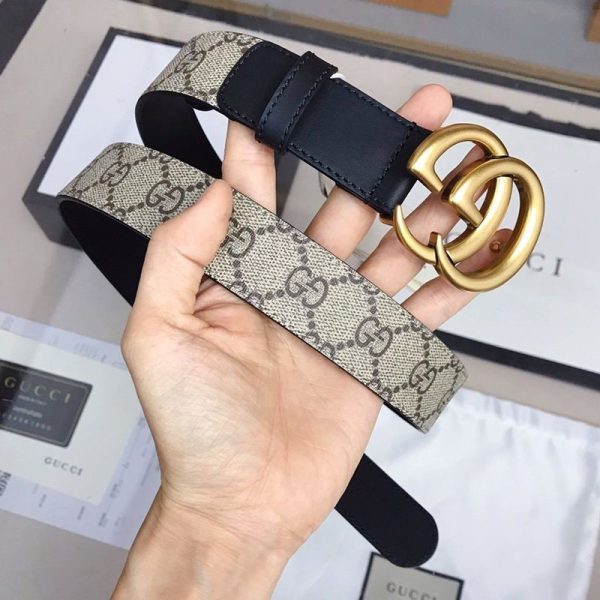 累積売上総額第１位！【グッチ ベルト コピー】 リバーシブル GGスプリーム キャンバス 30mm gue66486 - 画像 (7)