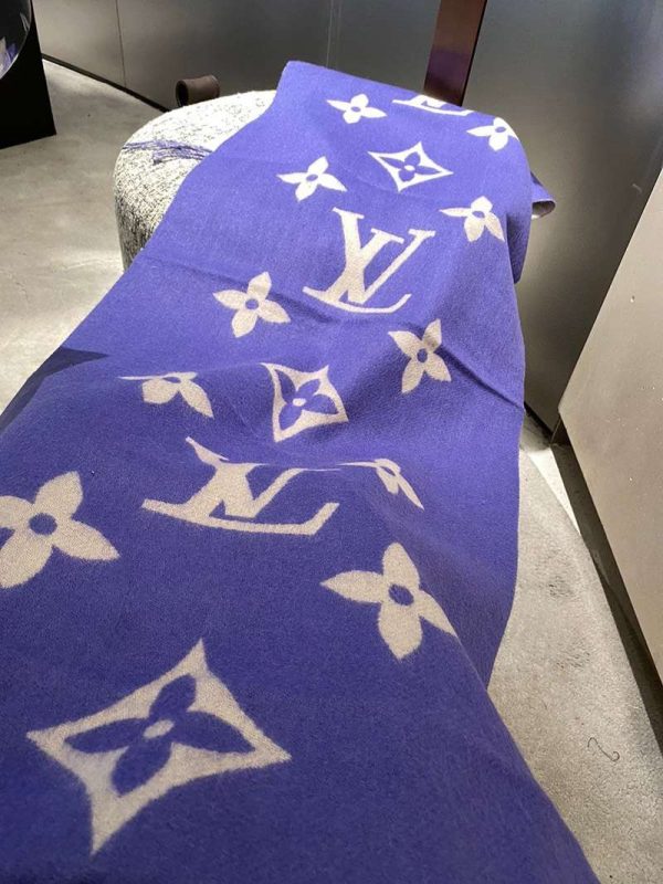 稀少 高品質♪♪♪ルイヴィトン カシミヤ タッセル マフラ vul14835 - 画像 (6)