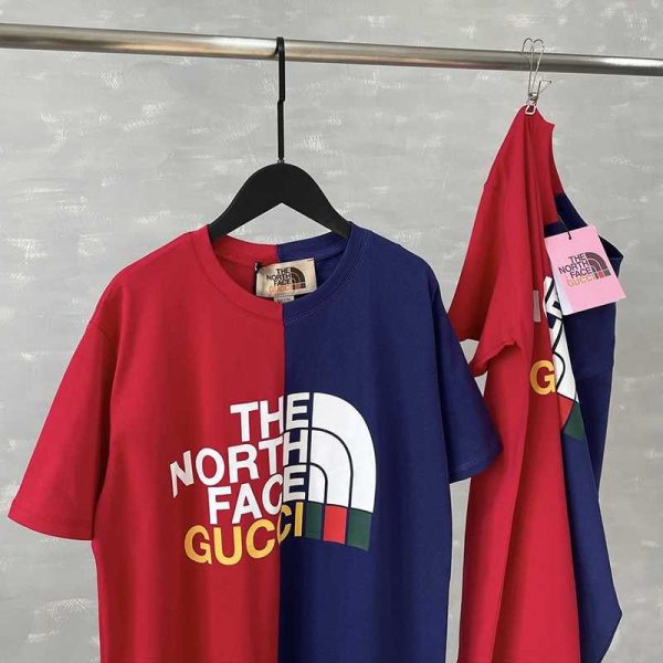 人気急上昇グッチ×ノースフェイス パッチワーク クルーネック Tシャツ 偽物 guh27350 - 画像 (6)