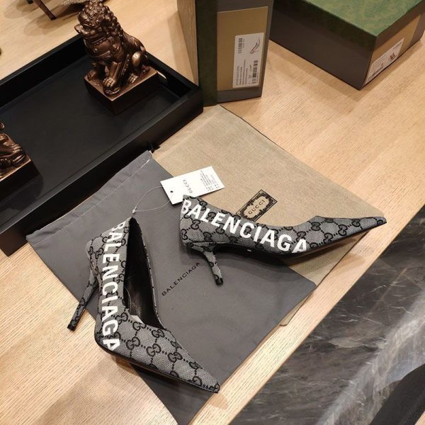 日本未入荷 グッチxバレンシアガ スクエアナイフ パンプス guy04122 - 画像 (4)
