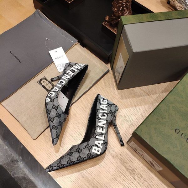 日本未入荷 グッチxバレンシアガ スクエアナイフ パンプス guy04122 - 画像 (5)