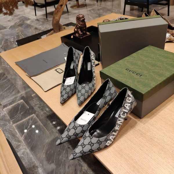 日本未入荷 グッチxバレンシアガ スクエアナイフ パンプス guy04122 - 画像 (8)