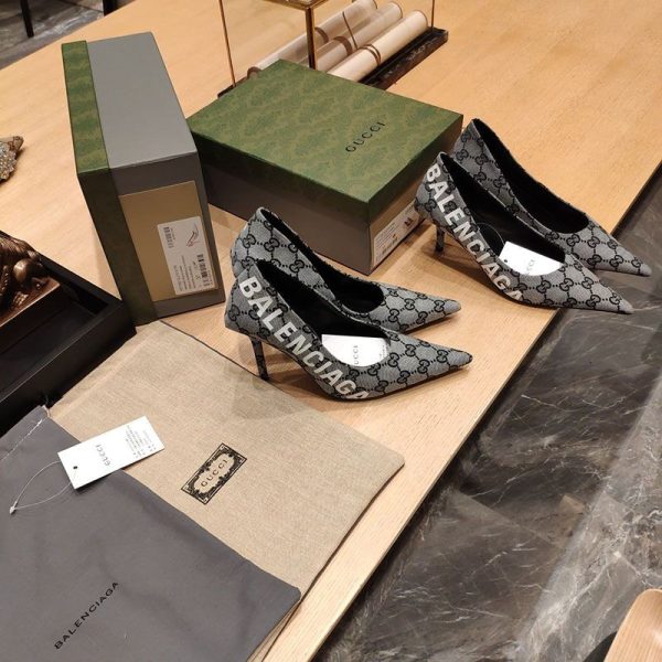 日本未入荷 グッチxバレンシアガ スクエアナイフ パンプス guy04122 - 画像 (9)