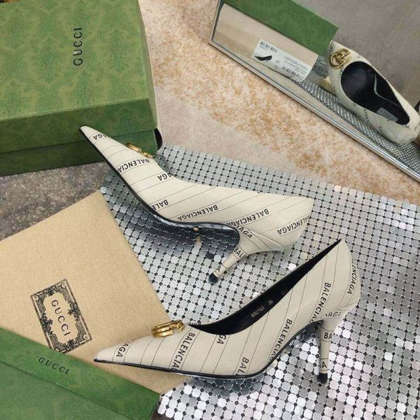 累積売上総額第１位！グッチxバレンシアガ コピー コラボ ナイフ パンプス gua01662 - 画像 (2)