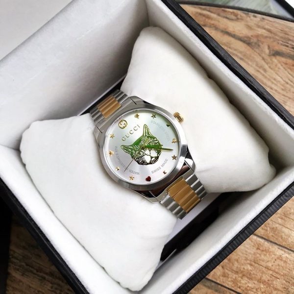★日本!!人気！グッチ G-タイムレス ウォッチ 偽物☆猫 38mm/27mm 腕時計 YA126596 - 画像 (2)