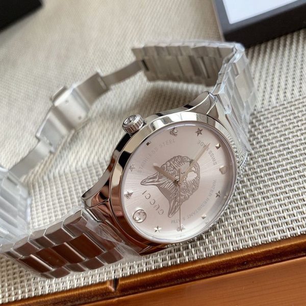 可愛いグッチ G-タイムレス ウォッチ 偽物☆猫 38mm/27mm 腕時計 gur33442 - 画像 (9)