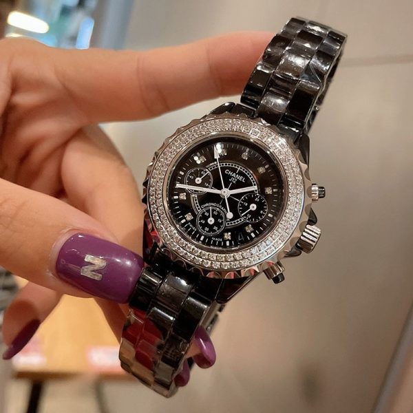 ☆超人気☆シャネル J12 クロノ コピー ブラックセラミック ダイヤモンドベゼル 41mm shf34448 - 画像 (4)