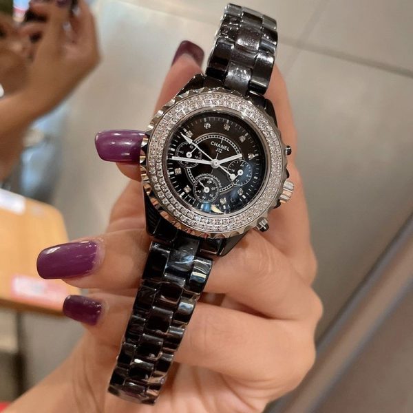 ☆超人気☆シャネル J12 クロノ コピー ブラックセラミック ダイヤモンドベゼル 41mm shf34448 - 画像 (7)