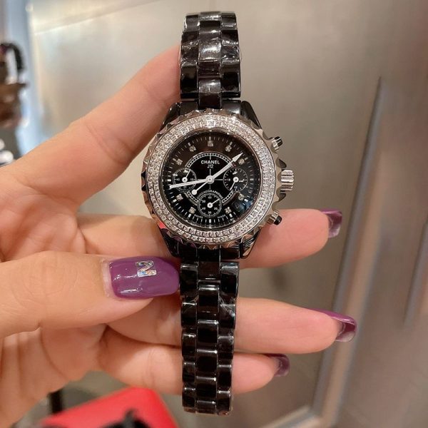 ☆超人気☆シャネル J12 クロノ コピー ブラックセラミック ダイヤモンドベゼル 41mm shf34448 - 画像 (8)