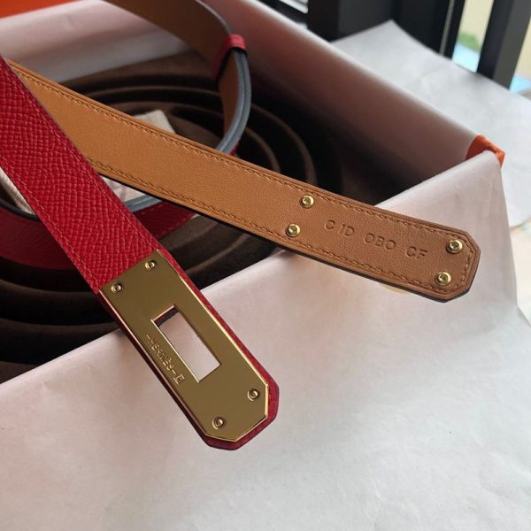 21AW新作エルメス Ceinture Kelly 偽物 ベルト カーフスキン 18mm erp44395 - 画像 (3)