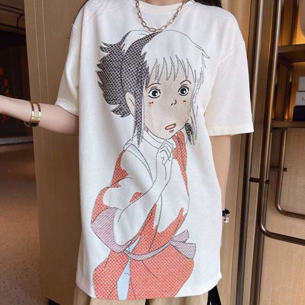 一目惚れ♪ロエベ コピー 千尋 オーバーサイズ エンブロイダリー Tシャツ (ヘンプ＆コットン)S928Y22X01 - 画像 (2)