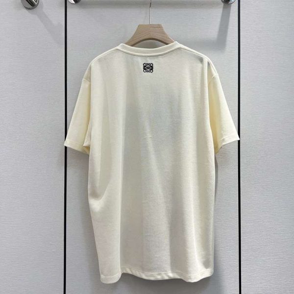 一目惚れ♪ロエベ コピー 千尋 オーバーサイズ エンブロイダリー Tシャツ (ヘンプ＆コットン)S928Y22X01 - 画像 (5)