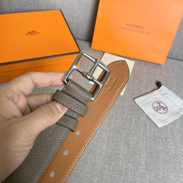 希少色★エルメス 偽物★リバーシブルベルト ネイサン 35mm erg47226 - 画像 (2)