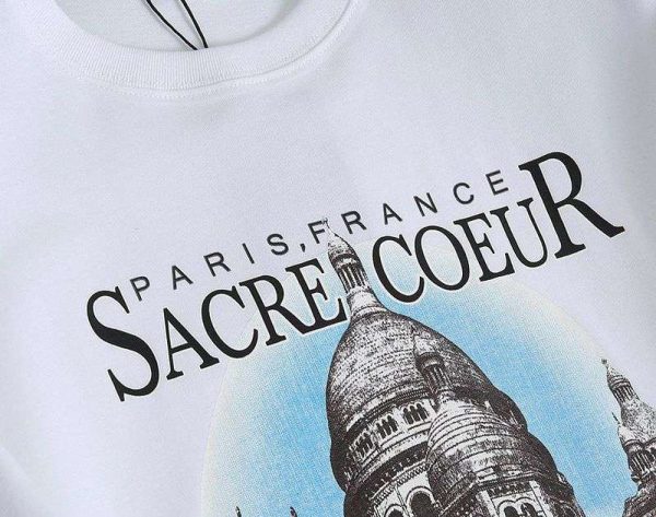 一目惚れ♪バレンシアガ クルーネック Tシャツ 偽物 SACRE COEUR ホワイト baz66910 - 画像 (6)