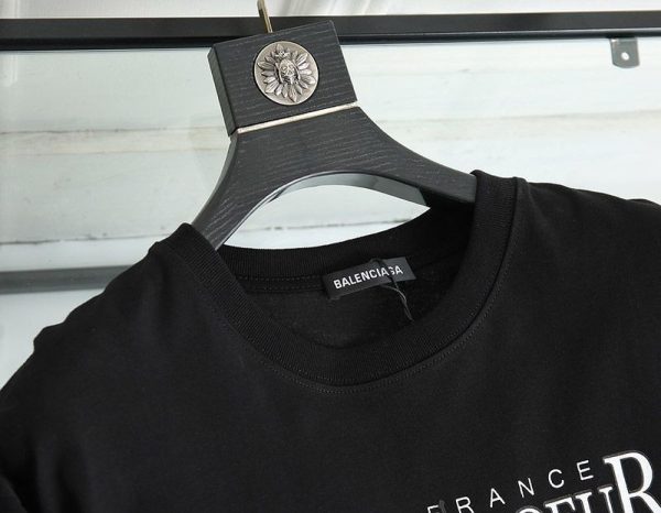 春もの新作バレンシアガ クルーネック Tシャツ コピー SACRE COEUR ブラック bar35088 - 画像 (5)