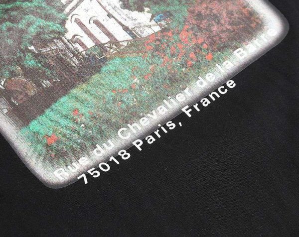春もの新作バレンシアガ クルーネック Tシャツ コピー SACRE COEUR ブラック bar35088 - 画像 (6)