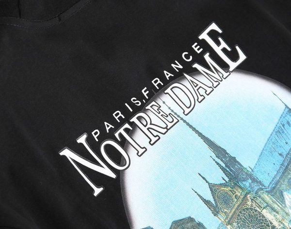 春もの新作バレンシアガ クルーネック Tシャツ コピー SACRE COEUR ブラック bar35088 - 画像 (7)