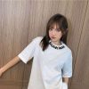人気急上昇バレンシアガ 偽物 ネックラインにプリントロゴ Tシャツ baj43540