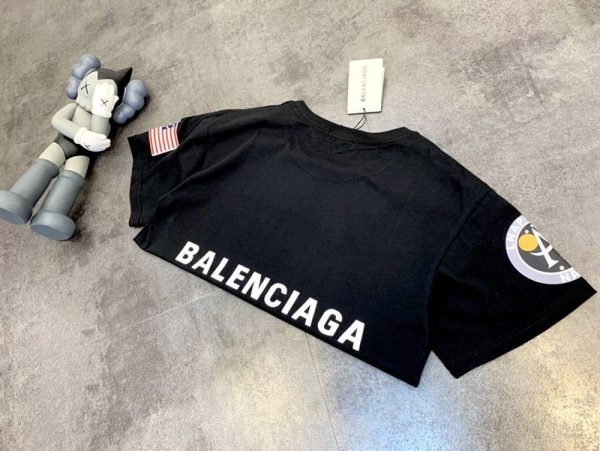 大人気!!新色バレンシアガ  × NASA コピー スペース ロゴ Tシャツ ブラック bad10260 - 画像 (5)