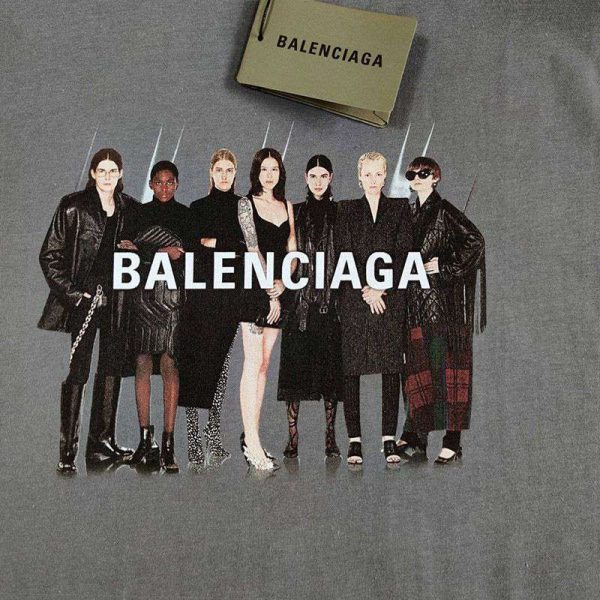 【日本未発売】リアルバレンシアガ Tシャツ コピー グレー bax82470 - 画像 (5)